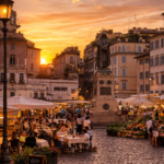 campo di fiore coucher de soleil