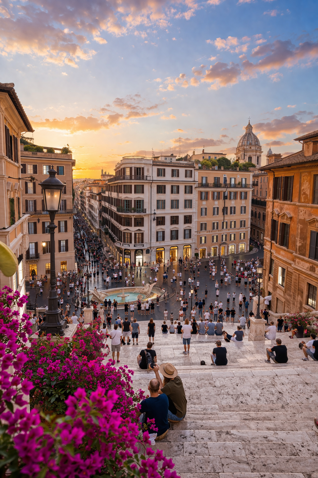 piazza d'espagna vue sur la place